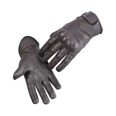 Brown Leather Best Waterproof Thermal Thinsulate Warm Winter Motorcycle Motorbike Racing & Sport Gloves Easy Wrist Fastening (XX Large) Cover