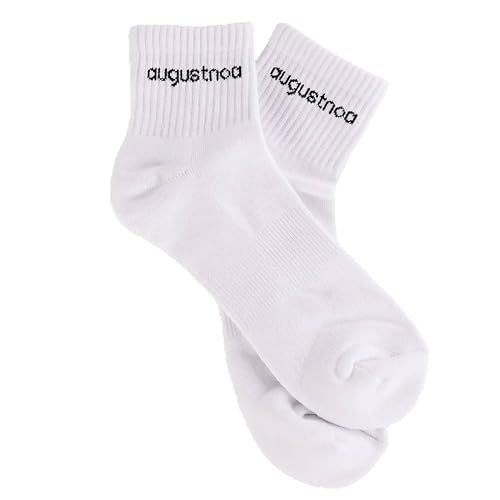 White Cotton Crew Socks for Men & Women | Mid-Rise, Breathable & Moisture-Wicking | Everyday Socks with 80% Cotton Blend for Comfort & Durability | Perfect for Work, Sports & Casual Wear