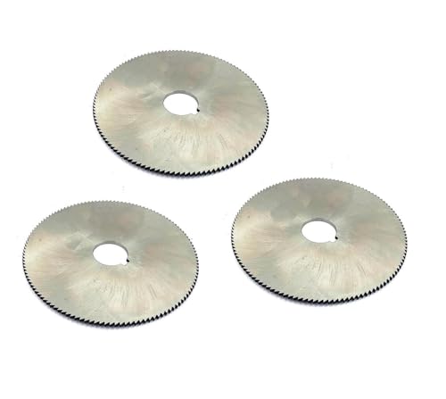 AD INTERNATIONAL Pack of 3 Pcs Slitting Saw Cutting HSS M2 Blades - Keyway Hole, 125 TPI, Compatible with Aluminium, Brass, Wood & Mild Steel