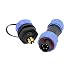 Produktbild ZBLZGP SP13 6 poliger 5A wasserdichter Stecker IP68 kreisförmiger Stecker Buchse mit Kappe Panel Mount Gold plated