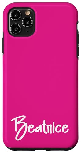 Beatrice ���̎q ���O �� �}�} ���� �s���N �z���C�g �X�}�z�P�[�X iPhone 11 Pro Max �p