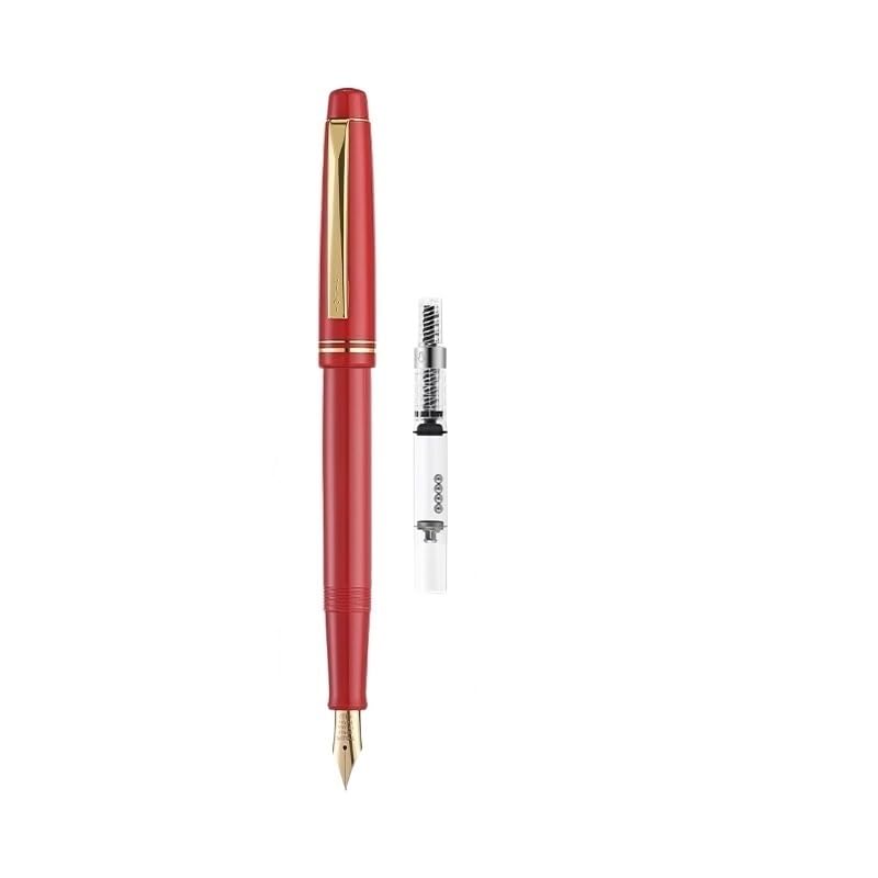 Pióro wieczne w stylu retro, kaligrafia, artykuły pa, z atramentem do wielokrotnego napełniania, pióro do biura studenckiego, czerwone, EF 0,3 mm