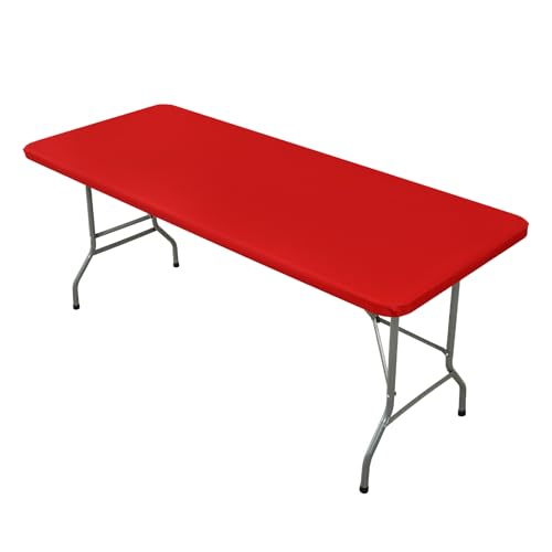 Nacuci Rectangle Polyester Fitted Tablecloth 24x48 in, Windproof Washable