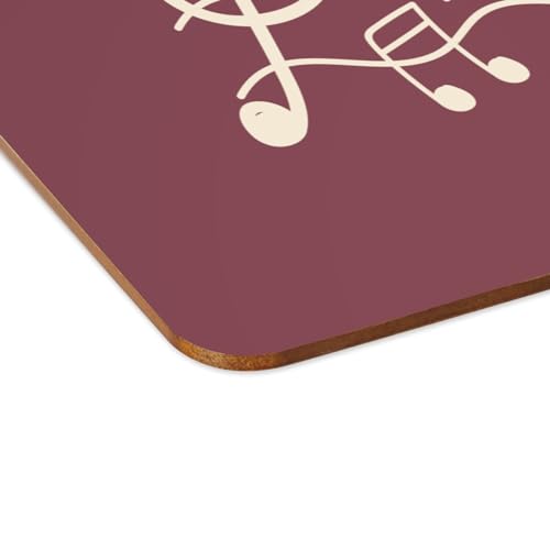 Sets de table en liège Future Musician, napperons rouges grand format chic - 4
