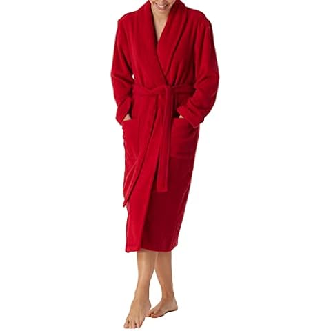 Schiesser Albornoz Rojo con Cuello Chal-Rizo para Mujer Cover
