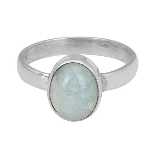 Anillo de aguamarina natural, anillo de plata de ley 925, anillo hecho a mano para mujer, anillo de piedras preciosas, Piedra preciosa, Aguamarina