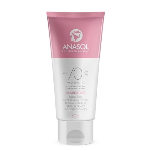 Anasol Protetor Solar Facial FPS 70 Clareador - 60 g