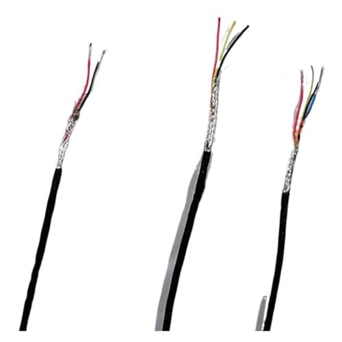 Alambres y cables UL (PVC) Cable trenzado blindado Chapado en plata ultrafino, línea de señal delgada de 10 núcleos y 20 núcleos, Cable revestido de teflón extrafino OD 2mm-3,5mm(20core OD 3.5mm)