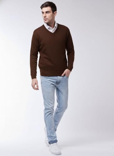 Image of Pivl Men's Winter V Neck Solid Sweaters ||Winterwear||