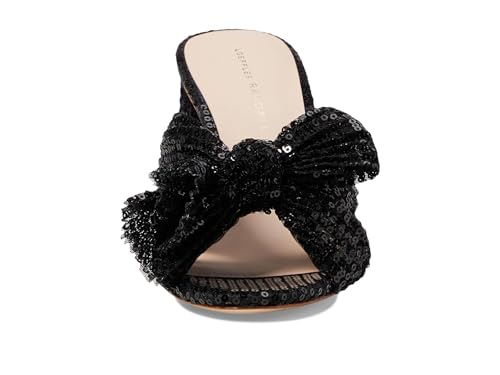 Image of Loeffler Randall Penny Pleated Knot Mules for Women - Textile Lining - Leather Footbed - Leather Outsole Black 11 B - Medium