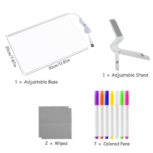 Tableau acrylique effaçable à sec LED pour ne plus oublier vos notes - 2