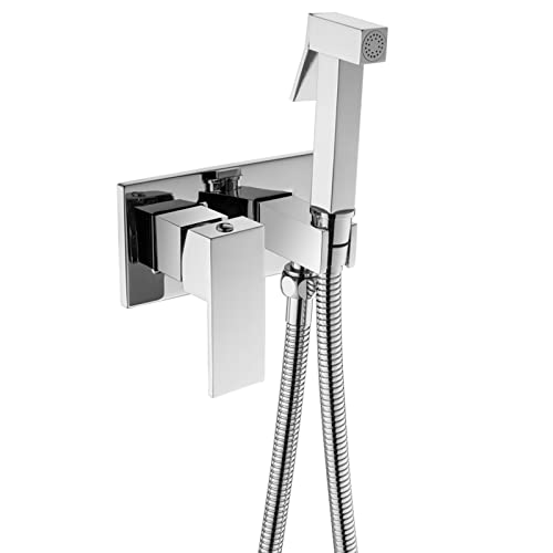 Ensemble de bidet à eau chaude et froide à main avec support mural - 2