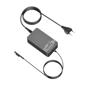 65W Surface Ladekabel 15V 4A Microsoft Ladegerät Netzteil für Surface Pro 11/10/9/8/7/Pro 7+/6/5/4/3/X,Surface Go 4/3/2/1,Surface Laptop 7/6/5/4/3/2/1, Surface Book 3/2/1, mit USB Charger