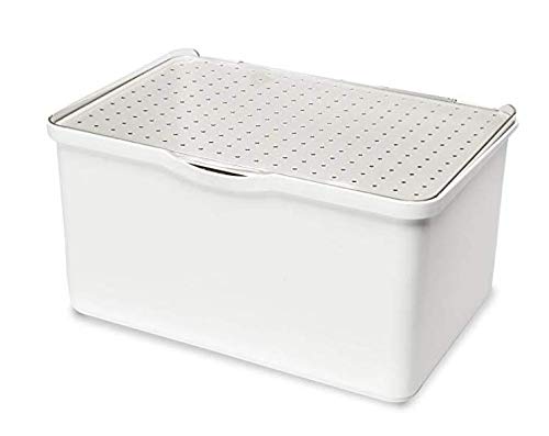 madesmart Classic 9.75" x 6.75" Bin - White | CLASSIC COLLECTION | Soft-grip Lining and, Medium