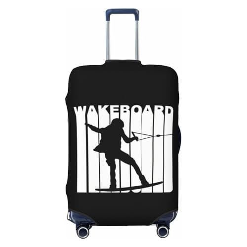 Silhouette Wakeboard Luggage Cover, Suitcase Cover Suitable for 18-32 inch luggage