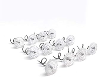 FRESH IDEAS Bed Skirt Dust Ruffle Pins, Spiral Push Pins to Keep Bed Skirt in Place, Set of 12