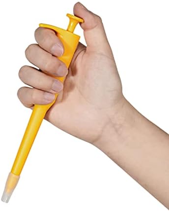 ICAPIN F1 Pet Medication Feeder Cat Pill Shooter Pet Piller Gun Dog Pill Shooter Pill Popper for Cats Cat Tablet Soft Tip Syringe Pet Medical Feeding Dispenser Tool for Small Animal (Bright Yellow)