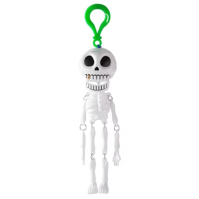 Halloween Skeleton Keychain 15 cm with Hanging Skull Figure and Clip, Spooky Bag Charm for Backpack, School Bag, Party Favour, Return Gift and Halloween Decoration for Kids & Adults-image-27