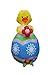 4 Foot Tall Easter Inflatable Yellow Baby Chick with Red Flower and Blue Egg Pre-Lit LED Lights Outdoor Indoor Holiday Blow up Lighted Yard Lawn Home Family Outside Decor Party Decoration