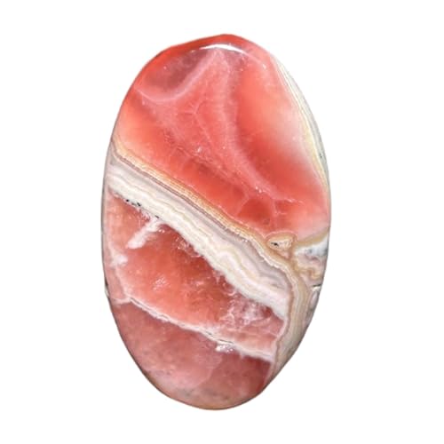 Rhodochrosite naturelle 46x26x6mm cabochon ovale pour création bijoux fait main