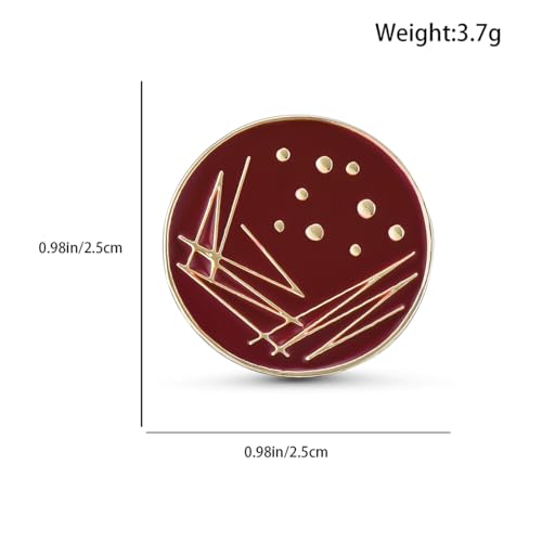 Image of Dr's gift Bacterial Petri Dish Enamel Brooch Lapel Badge Pin for Backbag Hat Science Lab Jewelry for Microbiologists Biology Students Researchers Gift