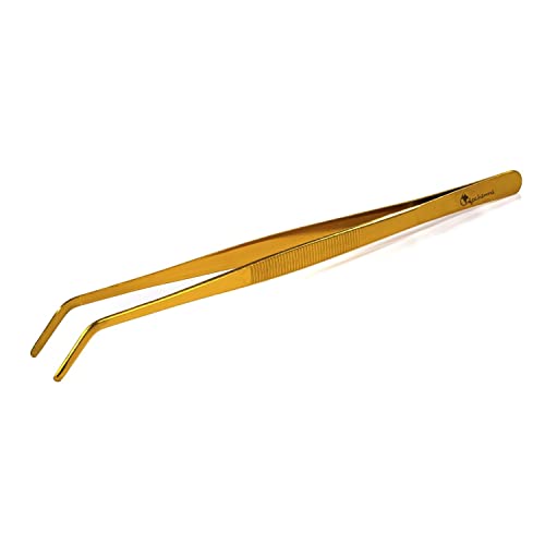 Dschinni Shisha Kohlezange Gold – Crab Edelstahl Zange 30 cm – Massiv V2A Rostfrei