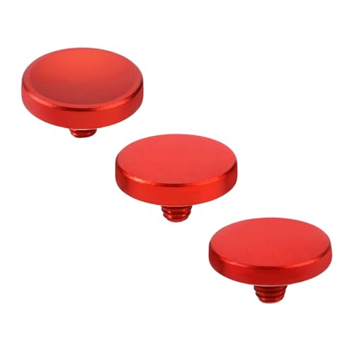 eMagTech 3pcs Red Aluminum Shutter Release Button Concave Convex Flat Compatible with Fujifilm Compatible with Canon