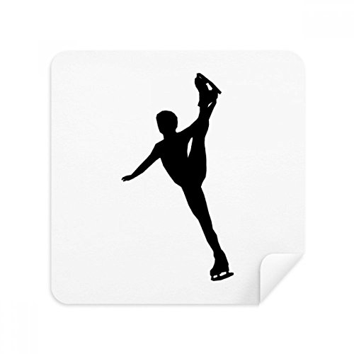 Chiffon en suède pour lunettes et écrans sur le thème du patinage sport éducation physique x2