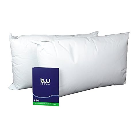 BEDWAY Luxury FLAME RETARDANT WATERPROOF PILLOW PAIR Fire Retardant Polypropylene Outer Cover Anti Dust Mite & Anti Allergy Quilt | BS SOURCE 5 Certified Cover