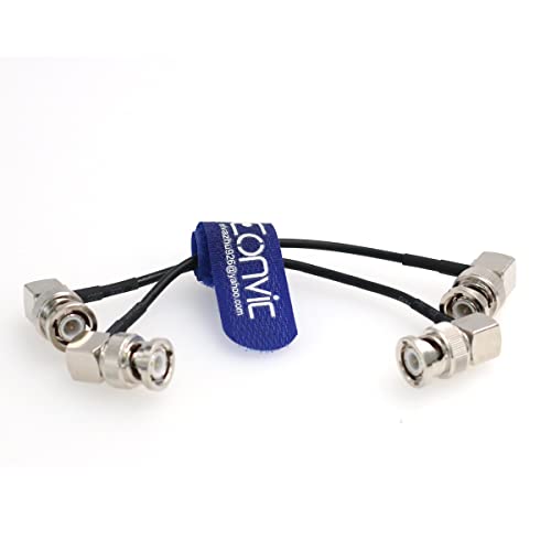 Eonvic Flexible HD SDI Cable Right Angle BNC Male for Blackmagic HyperDeck Shuttle and BMCC BMPC Hyperdeck Cameras RG174 50ohm (60cm/24in 2pcs/lot) - Image 2