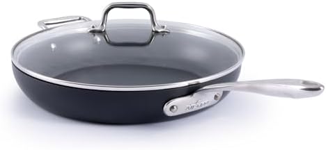 All-Clad HA1 Expert Nonstick Cookware, Chef's Pan with Lid, 12 inch, Stay-Cool Ergonomic Handle, Dishwasher-Friendly, Oven-Safe Up to 350°F, Induction, Compatible with All Cooktops, Black - Thumbnail 2