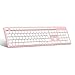 LeadsaiL Tastiera Wireless, Wireless Keyboard Full Size, Italiano QWERTY Layout Ergonomico USB 2.4Ghz con Tastierino Numerico per PC, Laptop, Mac OS, Macbook Pro/Air, Windows-Rosa immagine