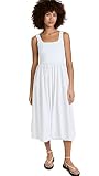Theory Women's Sleeveless Volume Dress, White, L