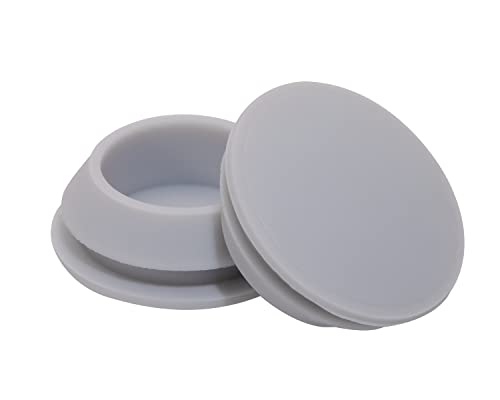 Image of ONLYKXY 5 Pcs Silicone Round Snap in Type Locking Furniture Hole Plugs Button Protective Cover Cap Head (Grey) (20MM(0.78inch))