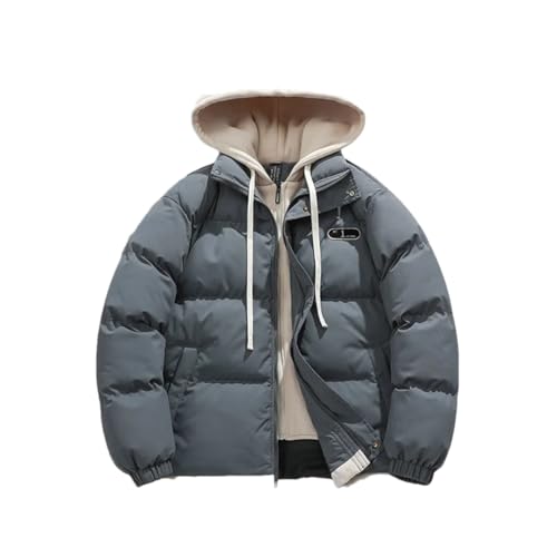 Parkas pour hommes Hcclijo veste à capuche gris foncé pour affronter le froid hivernal en ville
