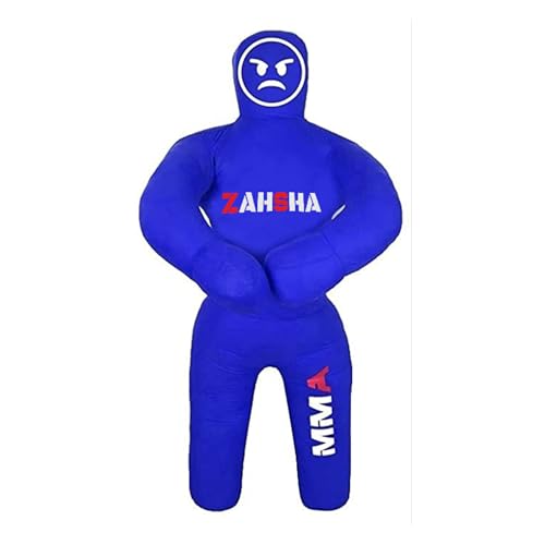 Zahsha MMA Kids Grappling Dummy, Premium Canvas, Double Stitched, Life-Like Training Dummy (Blue)