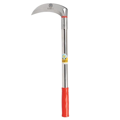 Image of Heavy Duty Agricultural Sickle | SS High Carbon Steel Blade | Lightweight Handheld Farming & Gardening Tool for Grass, Crop & Weed Cutting