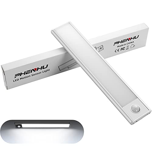 PHENHU Lampe à induction LED,Sans Fil, Rechargeable par USB, Aimanté,Détecteur de Mouvement,Portable. Lumière de Placard, Baladeuse de Secours, Veilleuse Enfant, Appoint(1 pièce) Cover