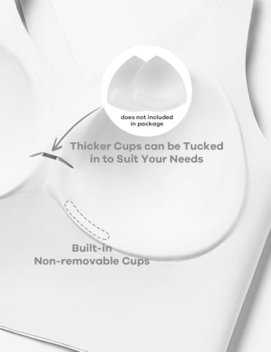 Wingslove Longline Sports Bra for Women Wireless Workout Crop Tank Top Built-in Cups Seamless Cross Back Bras4