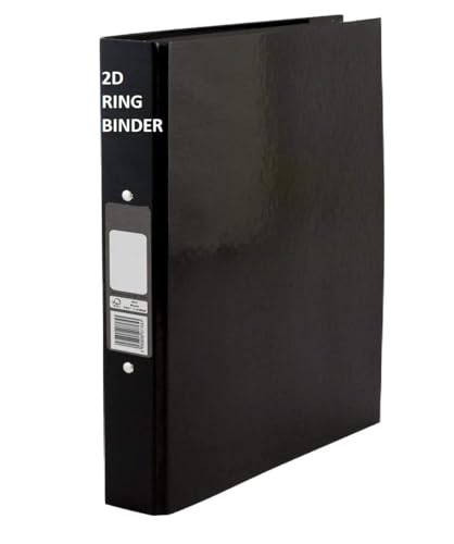 Image of 2D Ring Binder File,Plastic File Folder A /4 Size Tough & Durable (A /4 2D Ring Binder Black - 1)