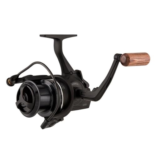 Mitchell Full Runner MX6 Big Pit Reel - Freespool Carp and Catfish Reel with Baitrunner Style System, 5 Bearings and Rosewood Handle Knob
