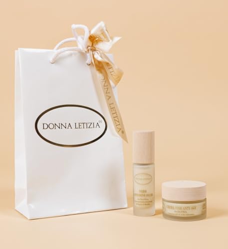 DONNA LETIZIA- CREMA FACIAL Q10 ANTIENVEJECIMIENTO 50 ML, HIDRATANTE, INGREDIENTES NATURALES, SUERO CONTORNO DE OJOS CON ÁCIDO HIALURÓNICO 30 ML, PARA OJERAS Y BOLSAS, VITAMINA E, ACEITE DE OLIVA,