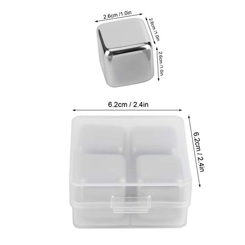 Set de Piedras de Whisky Reutilizables de Acero Inoxidable Pack de 4 miniatura 2
