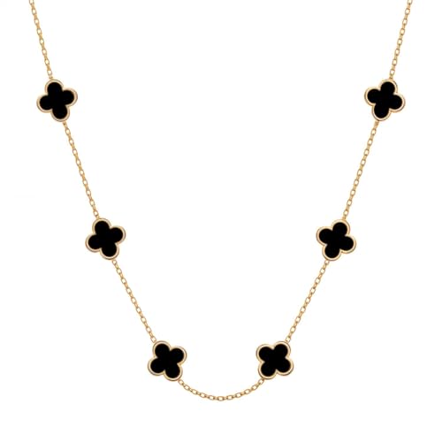 LaBling Pendant Necklaces for Women | Stylish Designer Necklaces for Women | Lovely Gift - Many Clov Black