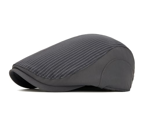 Image of Quanhaigou Men's Cotton Flat Ivy Gatsby Newsboy Driving Hat Adjustable Irish Cabbie Ivy Driving Hunting Cap