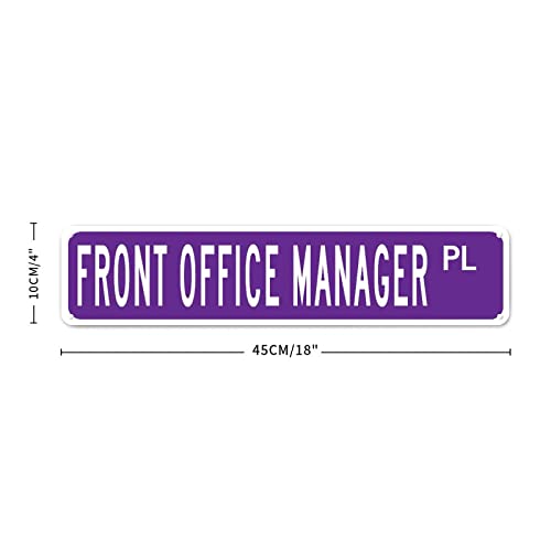 Front Office Manager Gift Metal Wall Sign Profession Front Office Manager Decor Home Wall Decorative Signs Front Office Manager Metal Sign Custom Street Quality Sign For Laundry Room Porch Workshop #TOP5