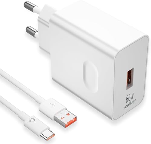 Caricatore 66W per Honor 400 Pro, 400 Lite, 400, 200 Pro – Alimentatore USB C 66W Rapido con Cavo 6A da 1m – Per Honor Magic Series e Modelli Compatibili
