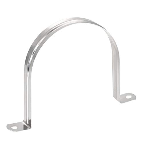 Uxcell 100Mm(4") Rigid Pipe Strap, 2 Holes Tube Straps 201 Stainless Steel Tension Tube Clip Clamp 8Pcs #TOP15