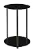 Convenience Concepts Designs2Go 2-Tier Round End Table, Black Glass