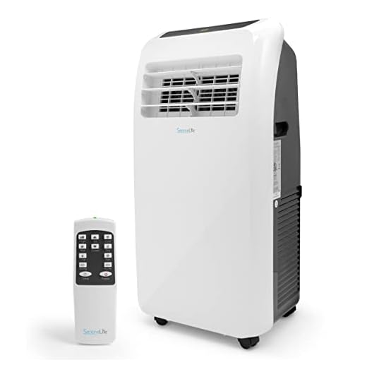 SereneLife SLPAC8 SLPAC 3-in-1 Portable Air Conditioner with Built-in Dehumidifier Function,Fan Mode, Remote Control, Complete Window Mount Exhaust Kit, 8,000 BTU, White